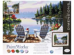 Matinée au bord du lac  - peinture à numéros