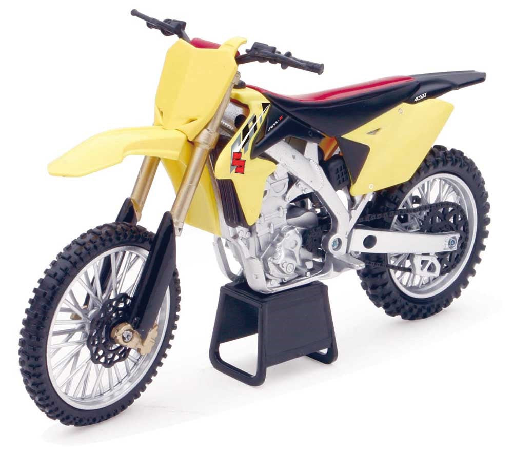 Motocross Suzuki 1:12 Jaune