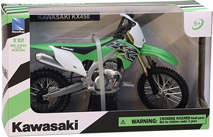Motocross Kawasaki 1:12 Verte