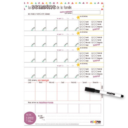 Organisateur familial Une semaine à la fois?(table