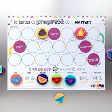 Mon tableau de propreté (9 aimants + tableau)