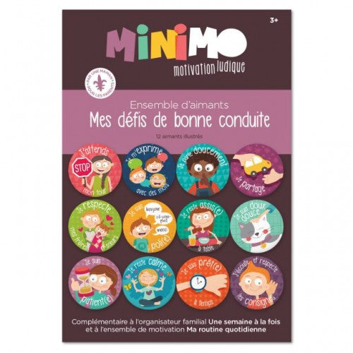 Minimo Mes défis de bonne conduite (12 aimants)