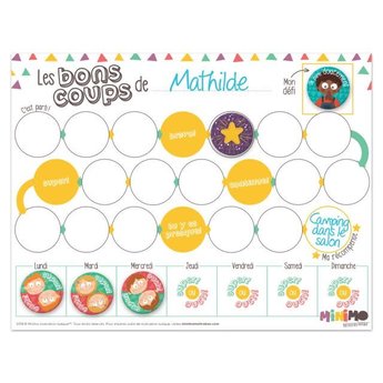 Minimo Mes bons coups (tableau+ 8 aimants)