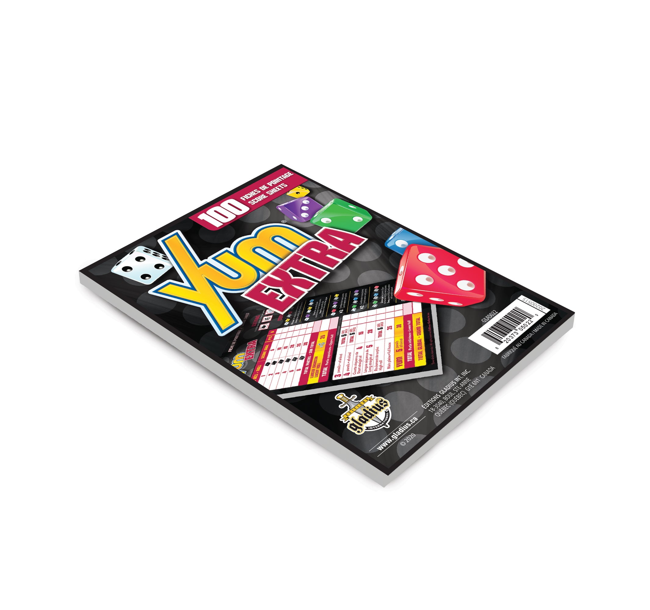 100 cartes de pointage YUM Extra