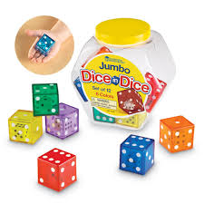 Dé D6 géant dans un dé (vendu à l'unité) 30mm