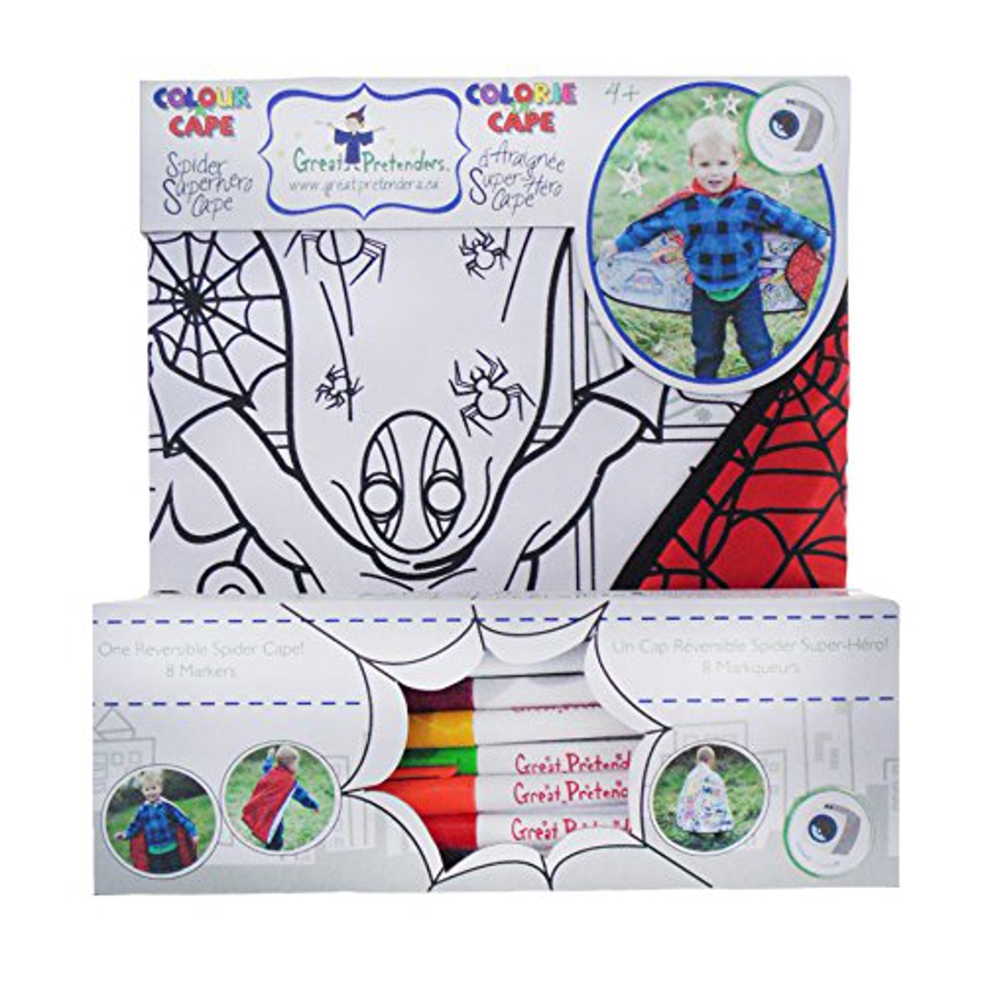 Cape de super-héros Spiderman à colorier