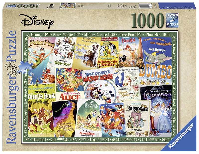 Posters Vintage Disney - Casse-tête de 1000 pièces