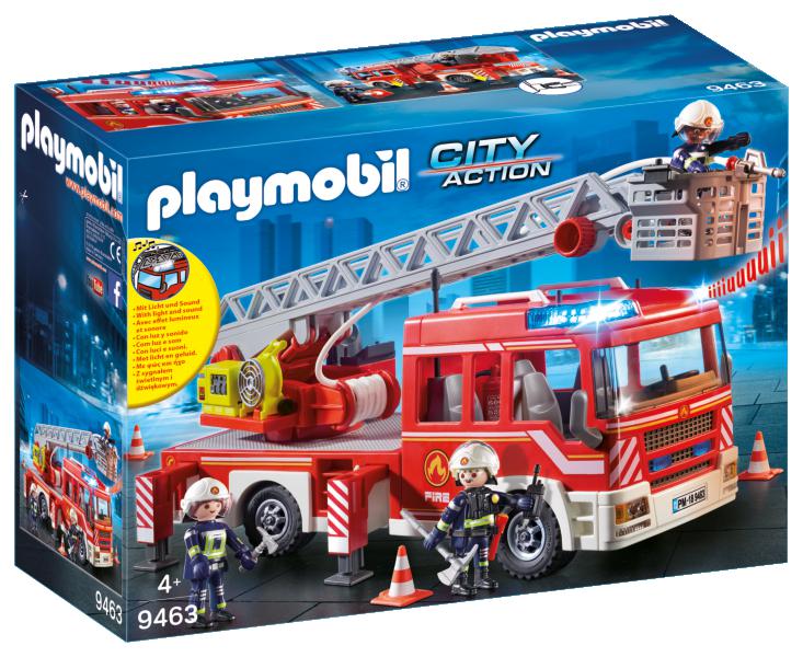 Camion de pompiers avec échelle pivotante