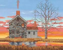 Peinture à numéros Maison au coucher du soleil 20