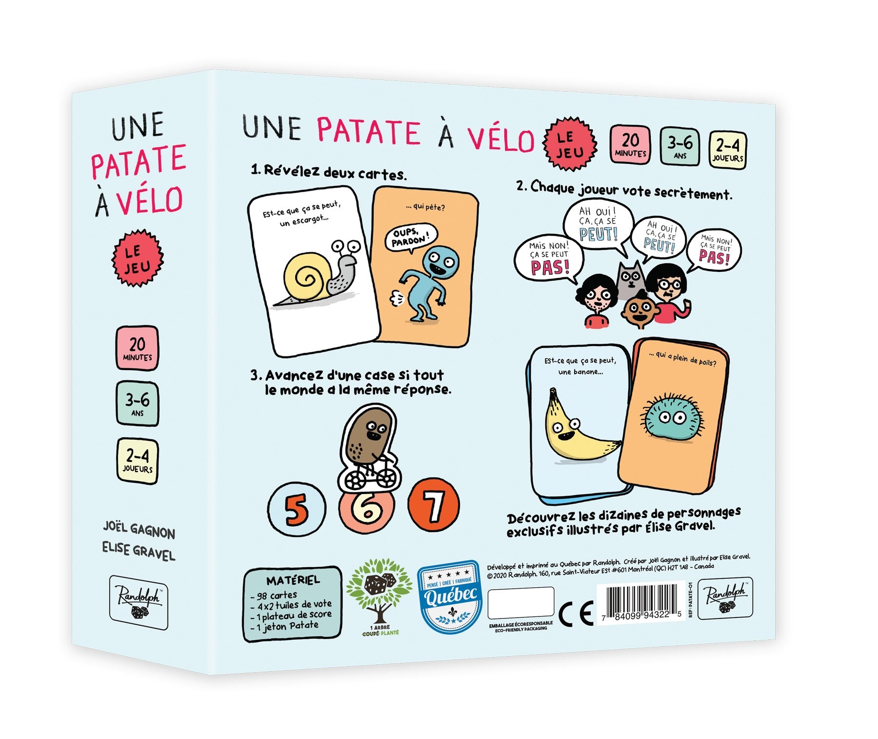 Une patate à vélo - Le jeu