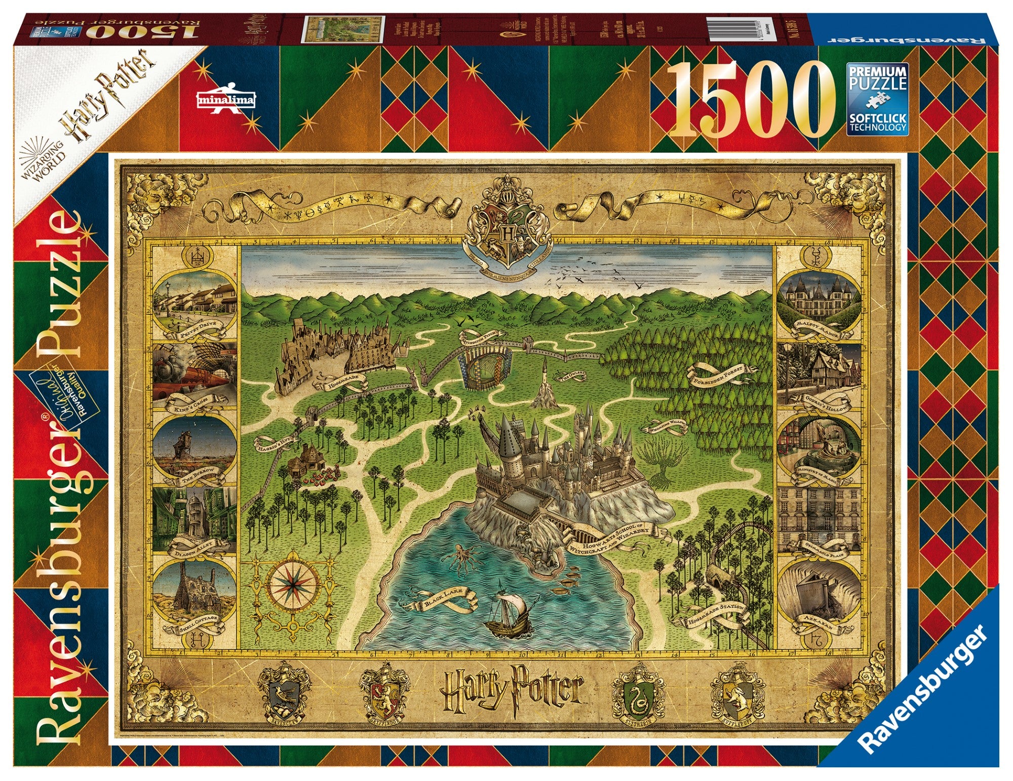 Harry Potter La carte de Poudlar - 1500 pièces
