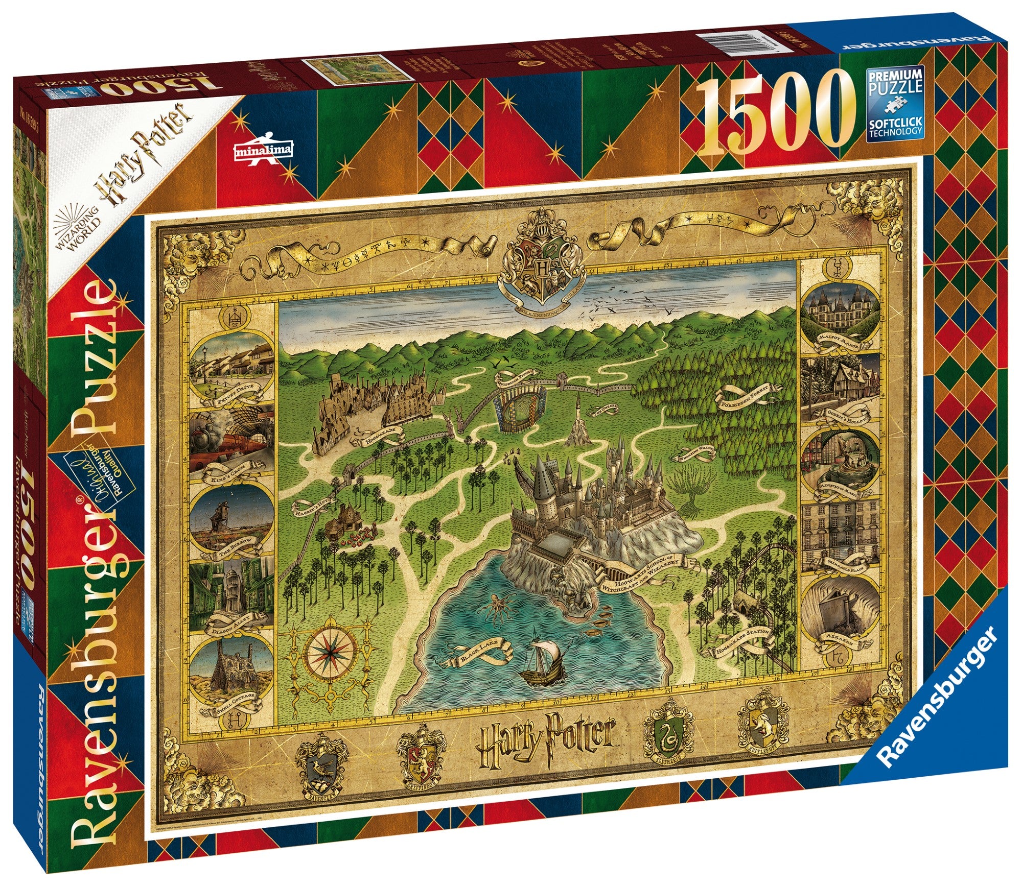 Harry Potter La carte de Poudlar - 1500 pièces