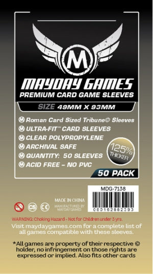 Protecteurs de cartes 49mm X 93mm - Paq. 50