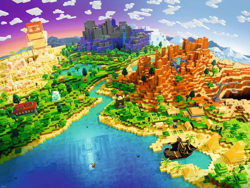 Monde de Minecraft Casse-tête de 1500 pièces
