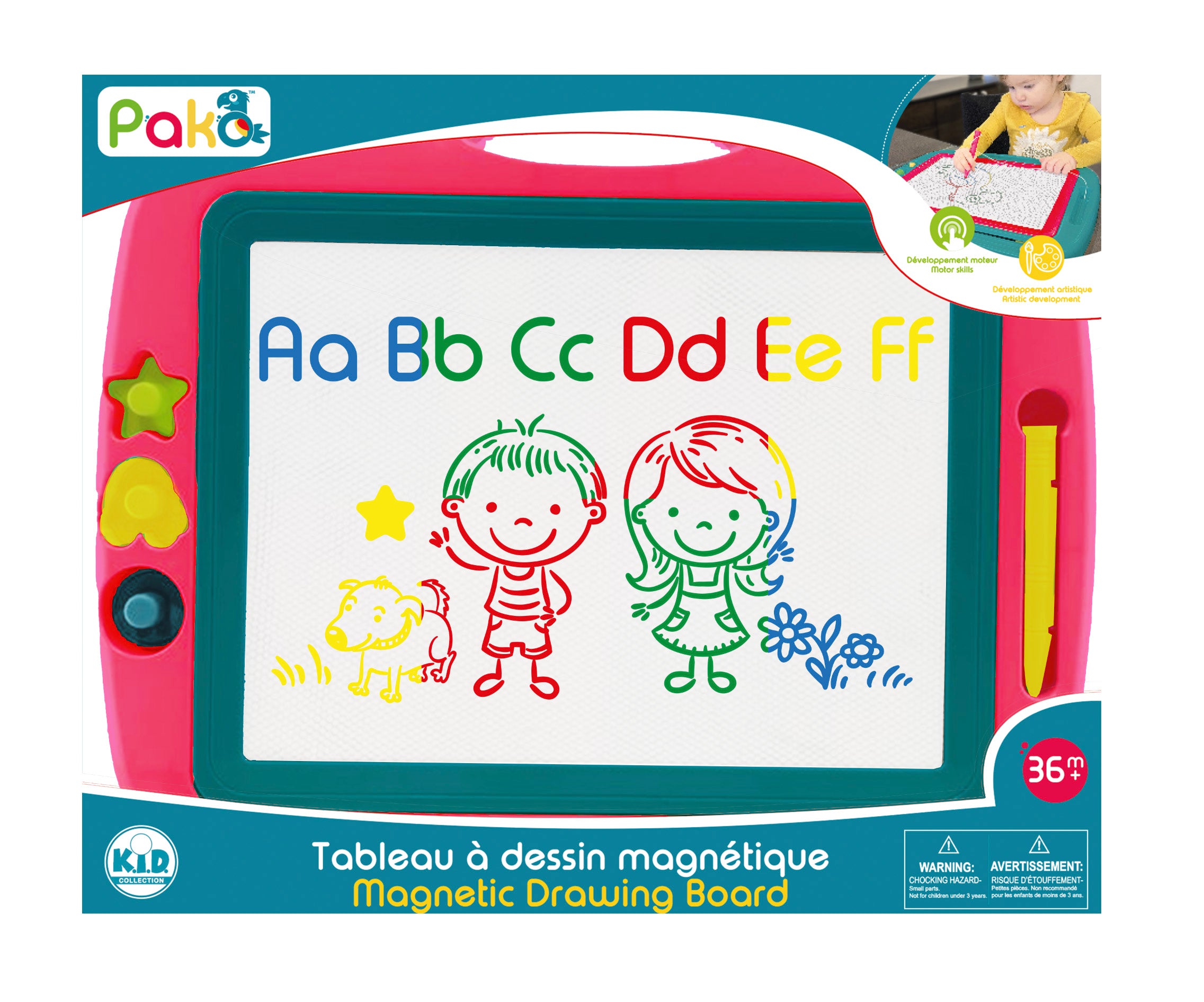 Pakö - Tablette à dessin magnétique colorée