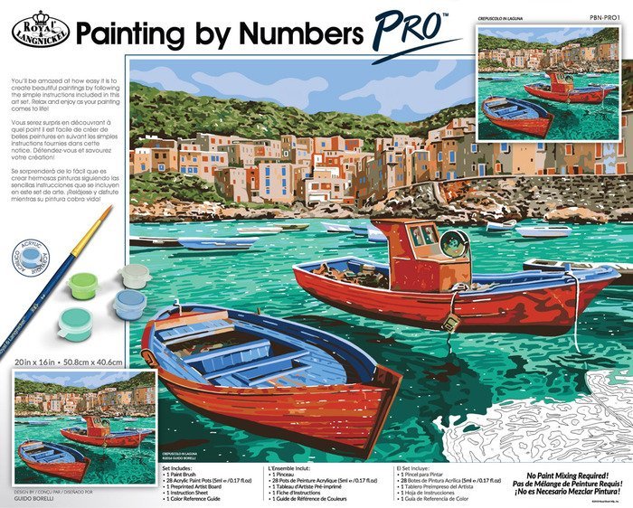 Peinture à numéros PRO, Crépuscule à Laguna 20X16"