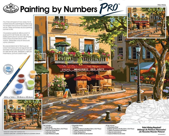 Peinture à numéros PRO, Brasserie des arts 20X16"