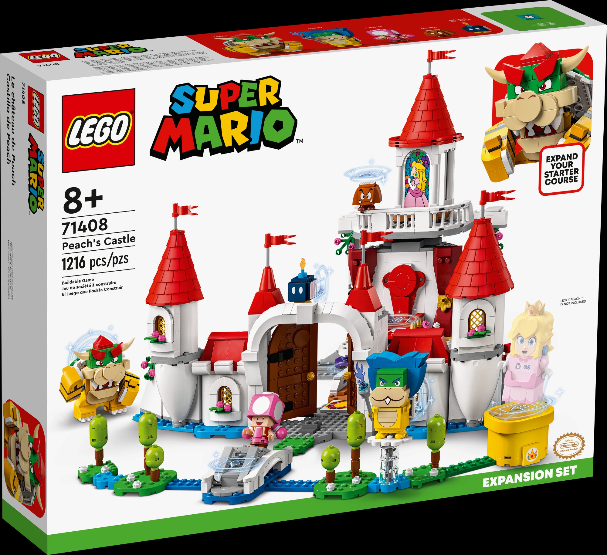 LEGO 71408 Super Mario Ensemble d'Extension Le Château Peach, Jeu