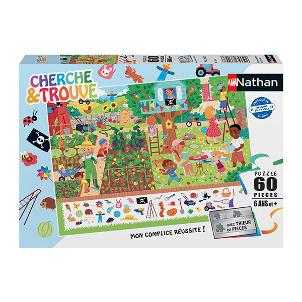 Casse-tête Cherche et trouve -Au jardin