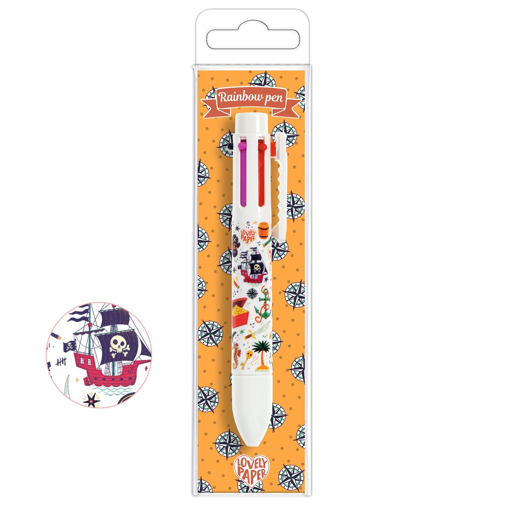 Stylo 6 couleurs Arc-en-ciel / Steve