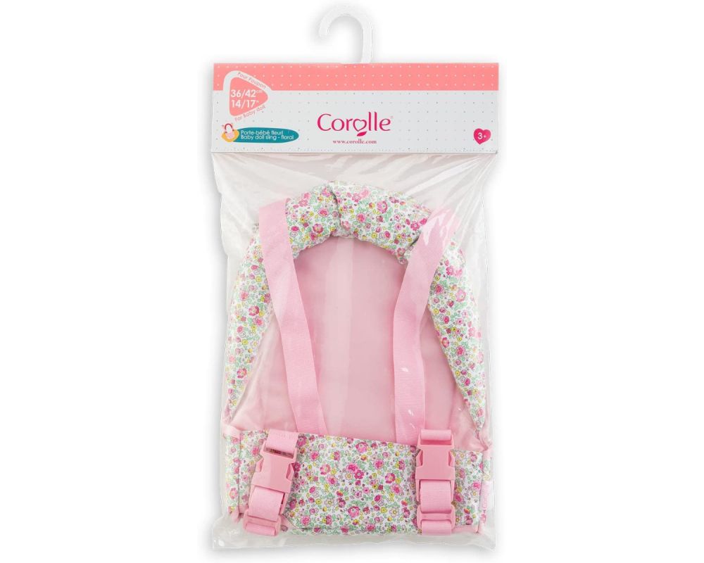 Porte-bébé fleuri pour poupon 36 et 42 cm