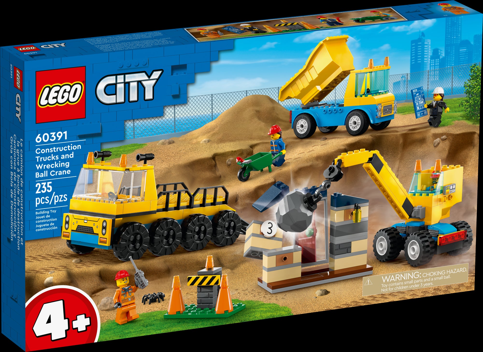 Lego 60391 les camions de chantier et la grue boule - LEGO