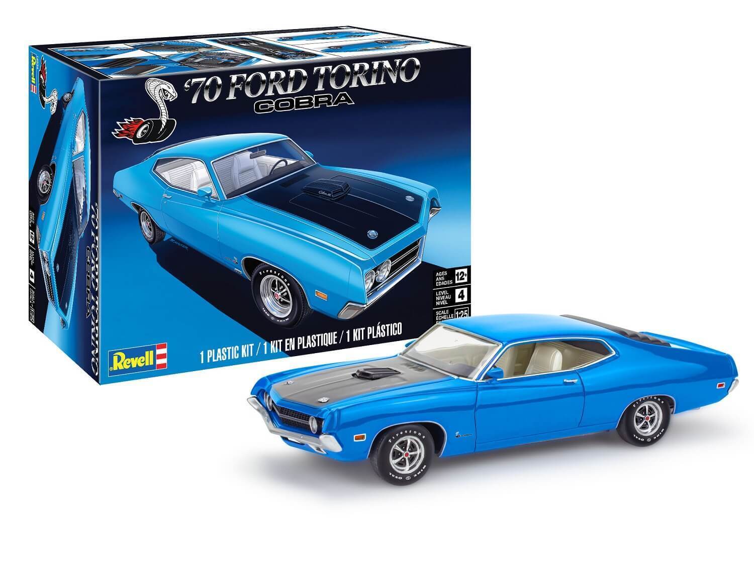 Modèle à coller, 70 torino cobra, 1/25