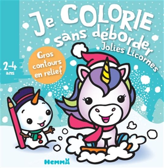 Je colorie sans déborder Jolies licornes