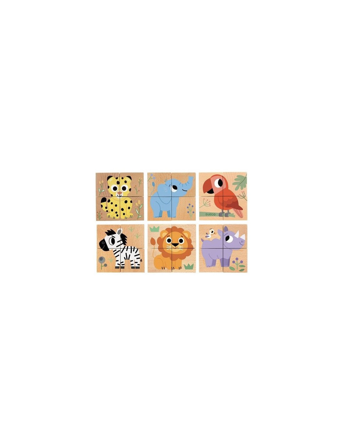 4 cubes en bois, Wild & co