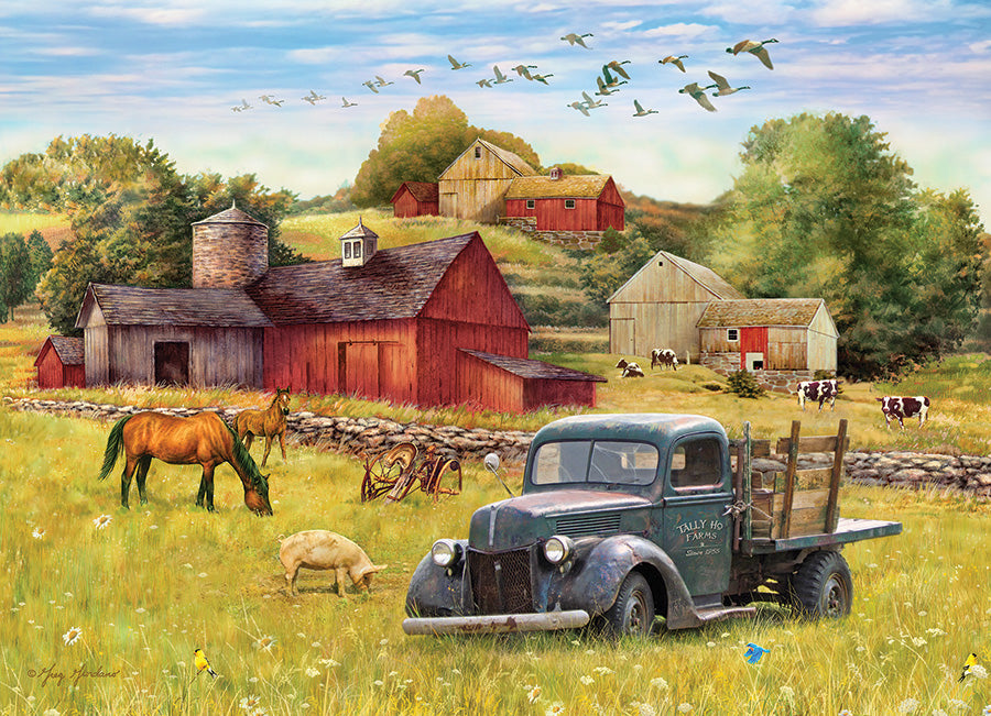 Casse-tête à plateau "Blue Truck Farm " 35 pcs