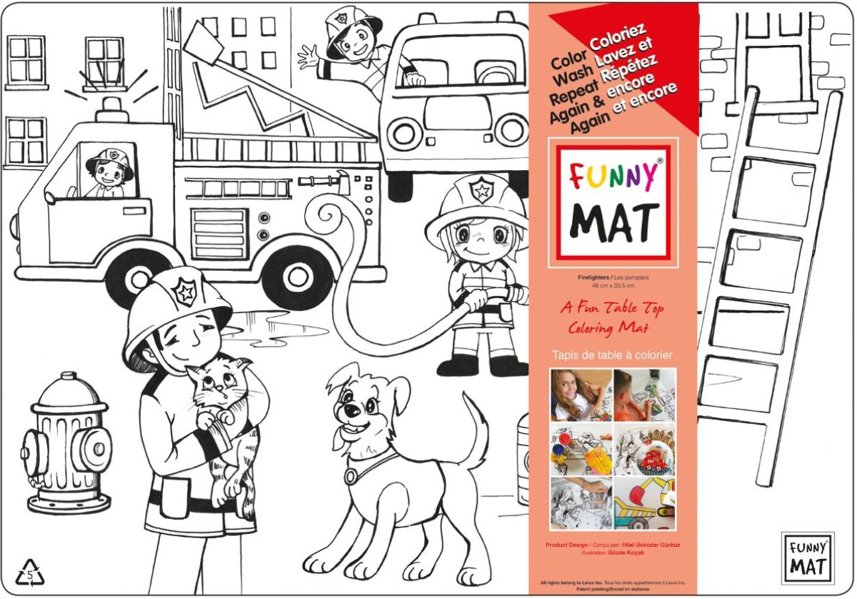Funny Mat Napperon Pompiers