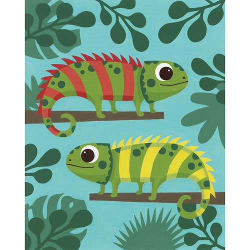 Peinture à numéros Les Iguanes  8x10