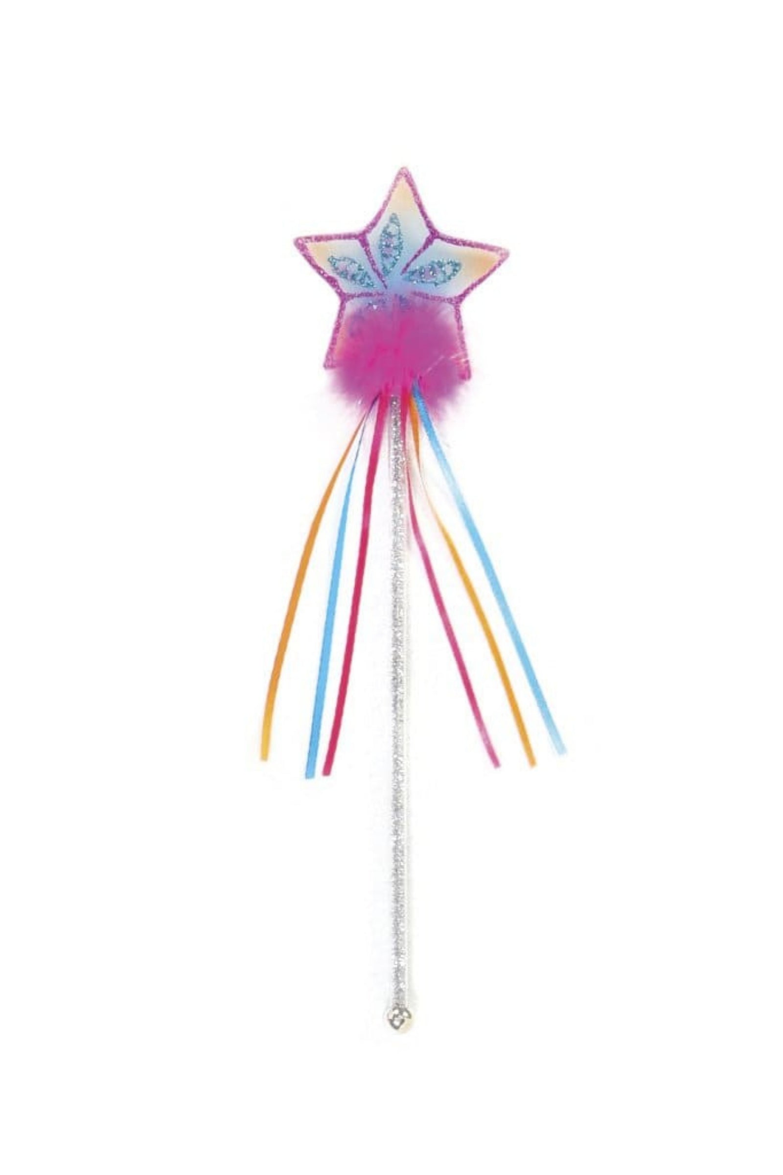 Baguette arc-en-ciel avec paillettes rose vif