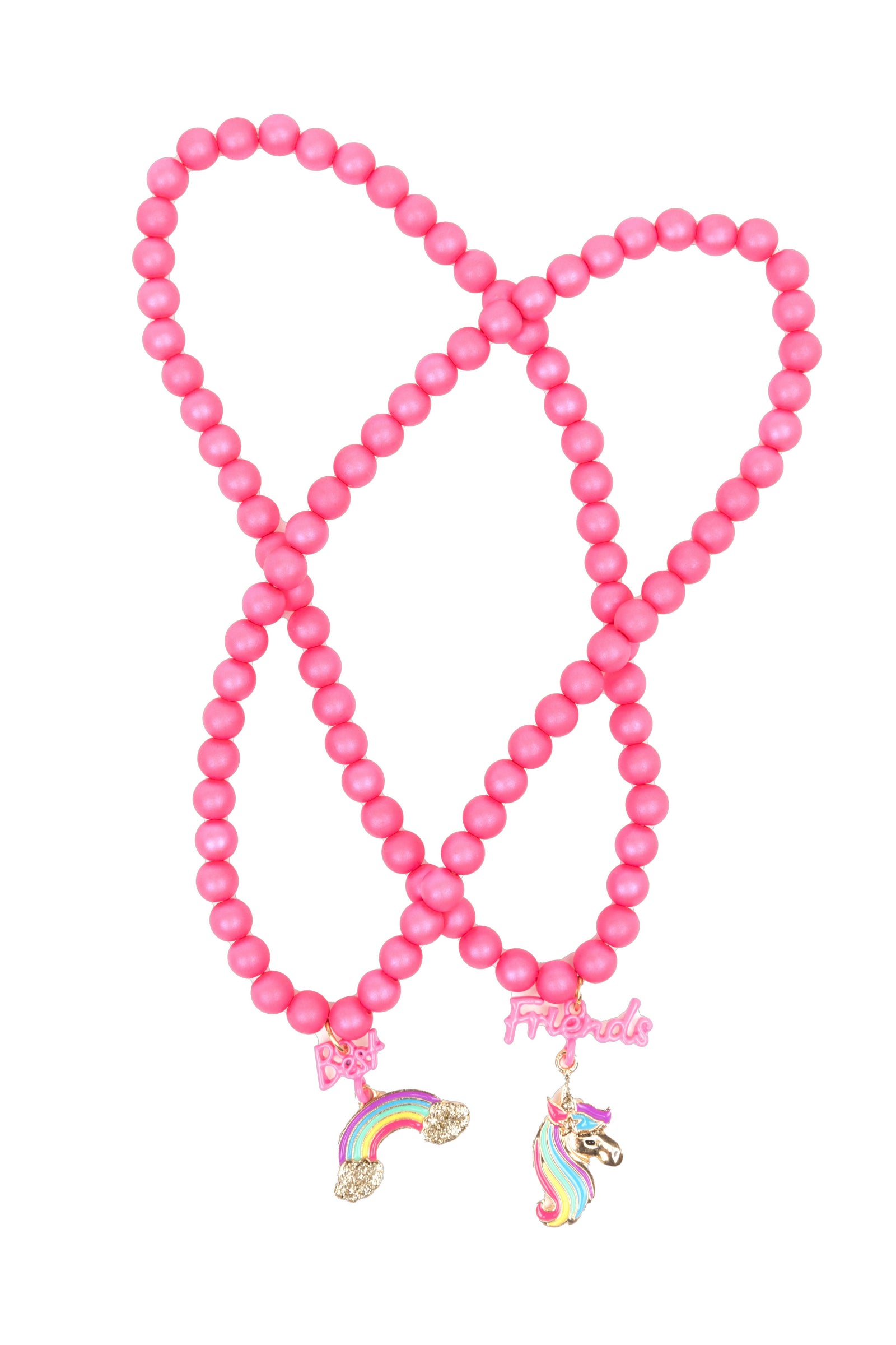Colliers licorne arc-en-ciel meilleures amies