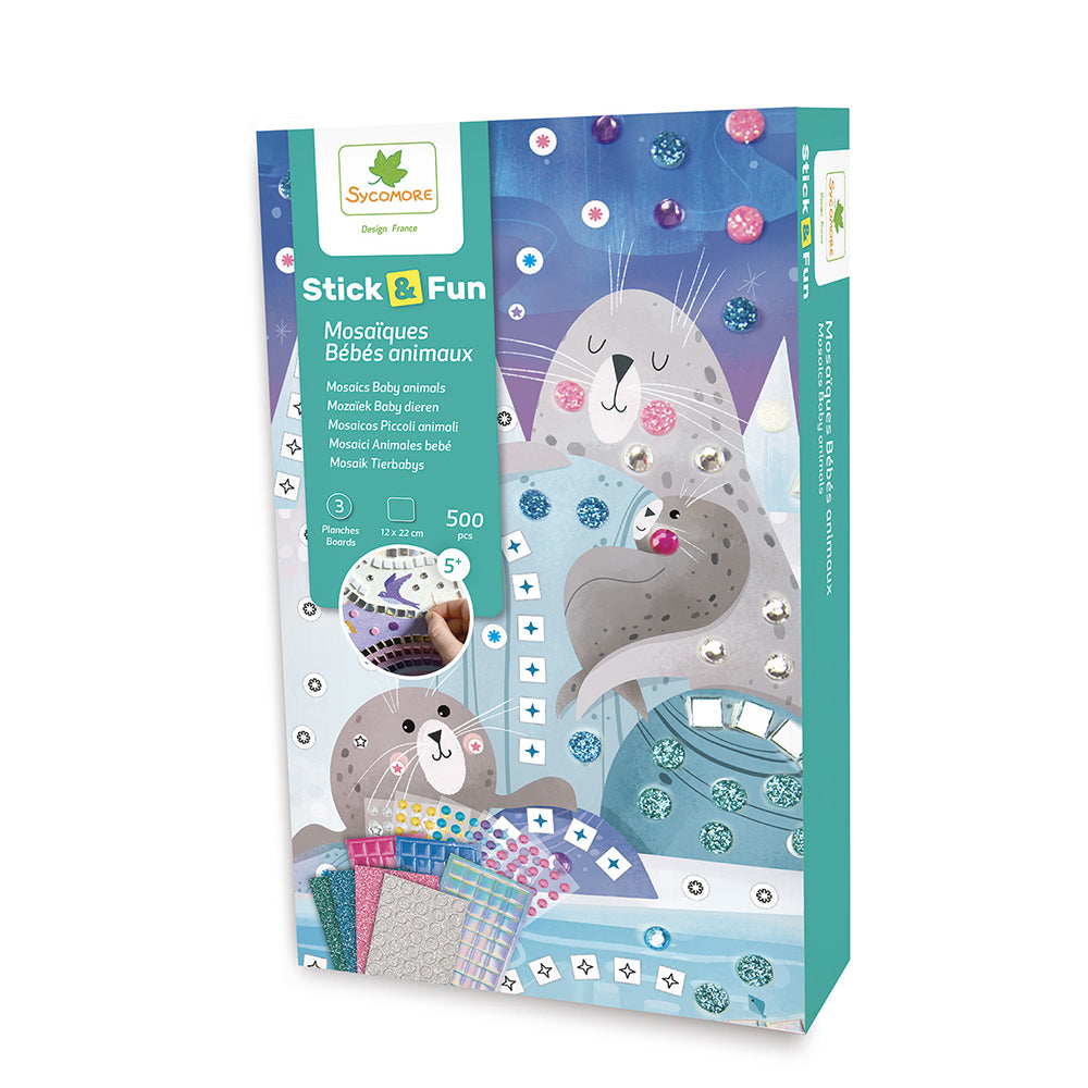 Stick'N Fun - Mini 3 mosaïques animaux marins