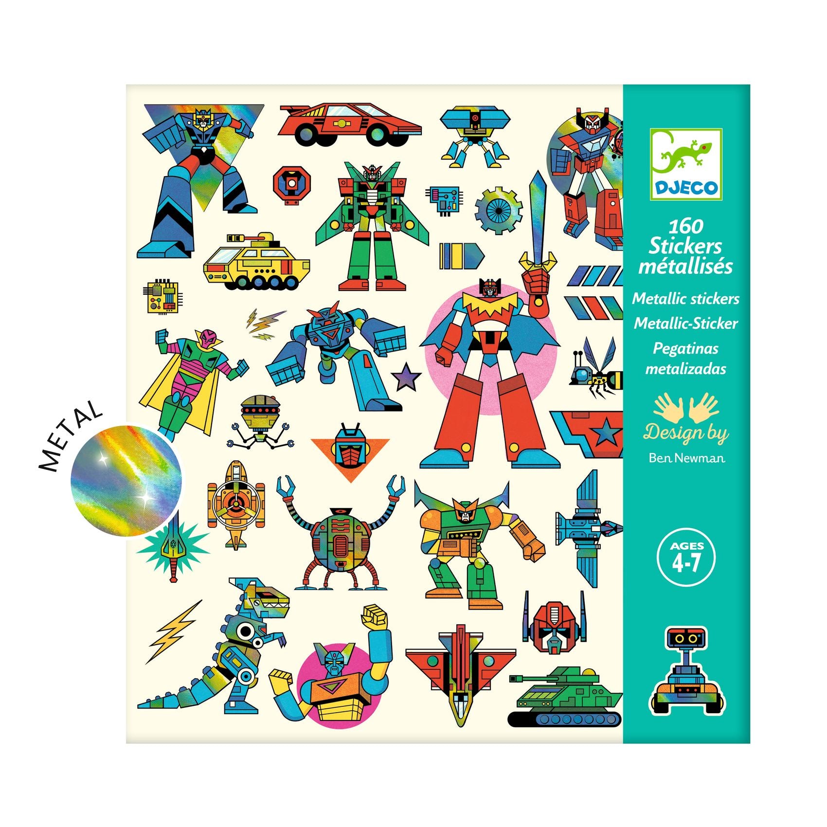 Metallic Stickers / Robots   #CO 10#
