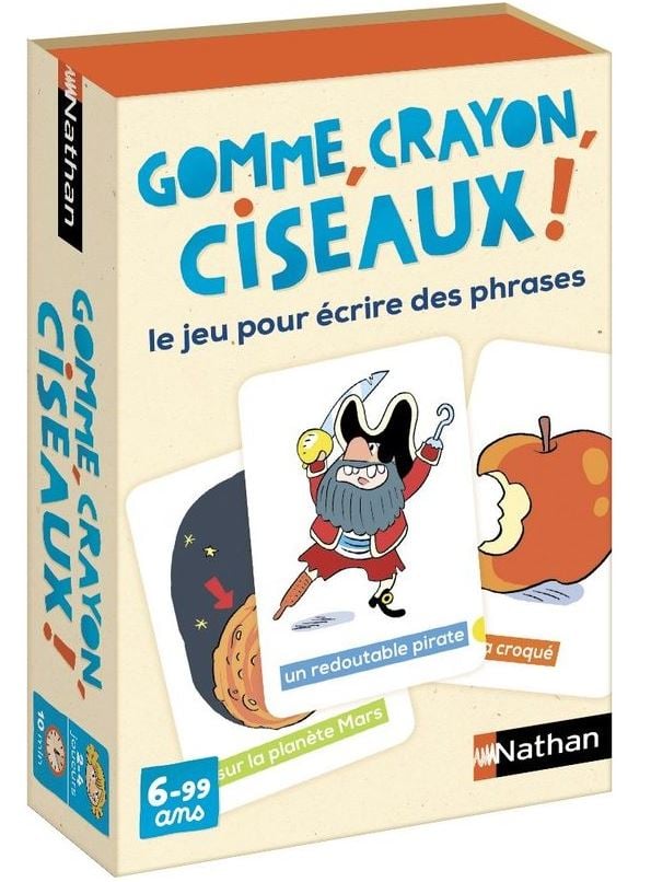 Gomme, crayon, ciseaux!
