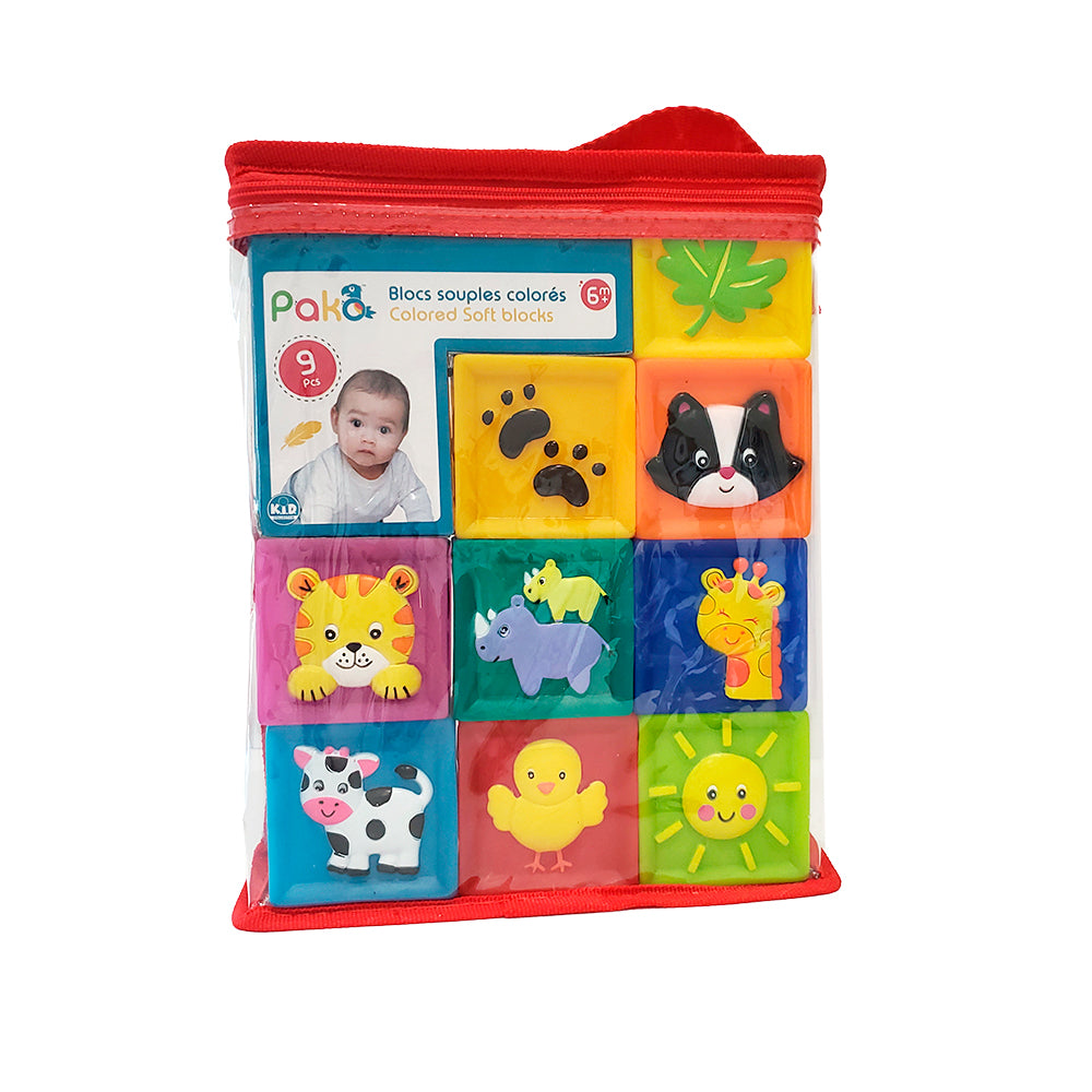 Pakö - Blocs souples colorés 9 pièces