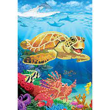 Peinture à diamants cahier Tortue sous-marine