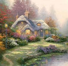 Peinture à numéro Cottage Everett (Kinkade)