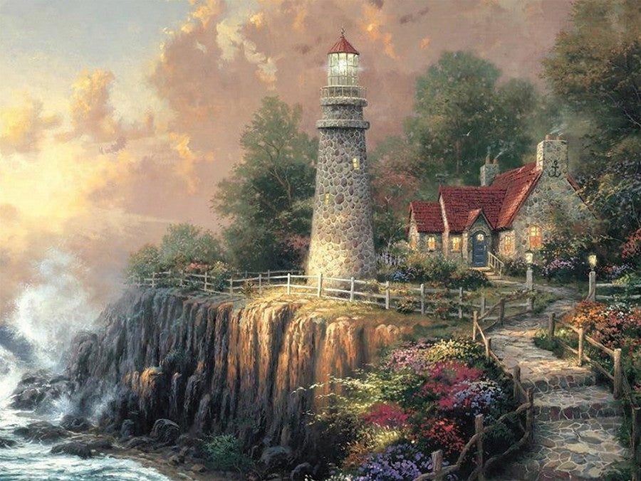 Peinture à numéro Le phare de la paix (Kinkade)