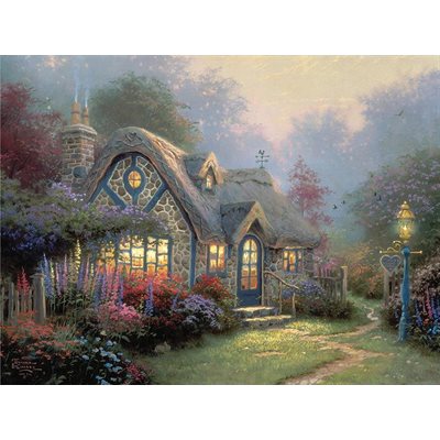 Peinture à numéro Cottage Candlelight (Kinkade)