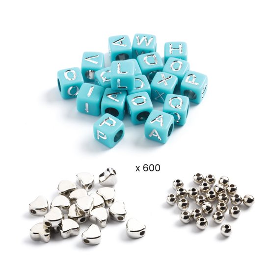 Alphabet beads / Silver