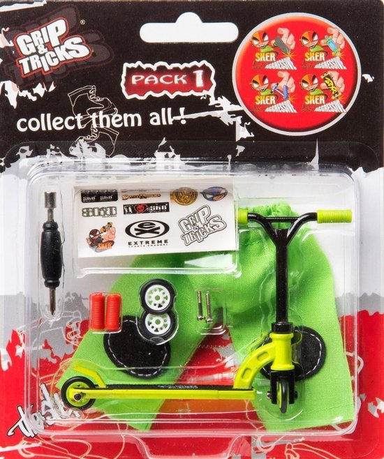 Trotinette à doigt verte