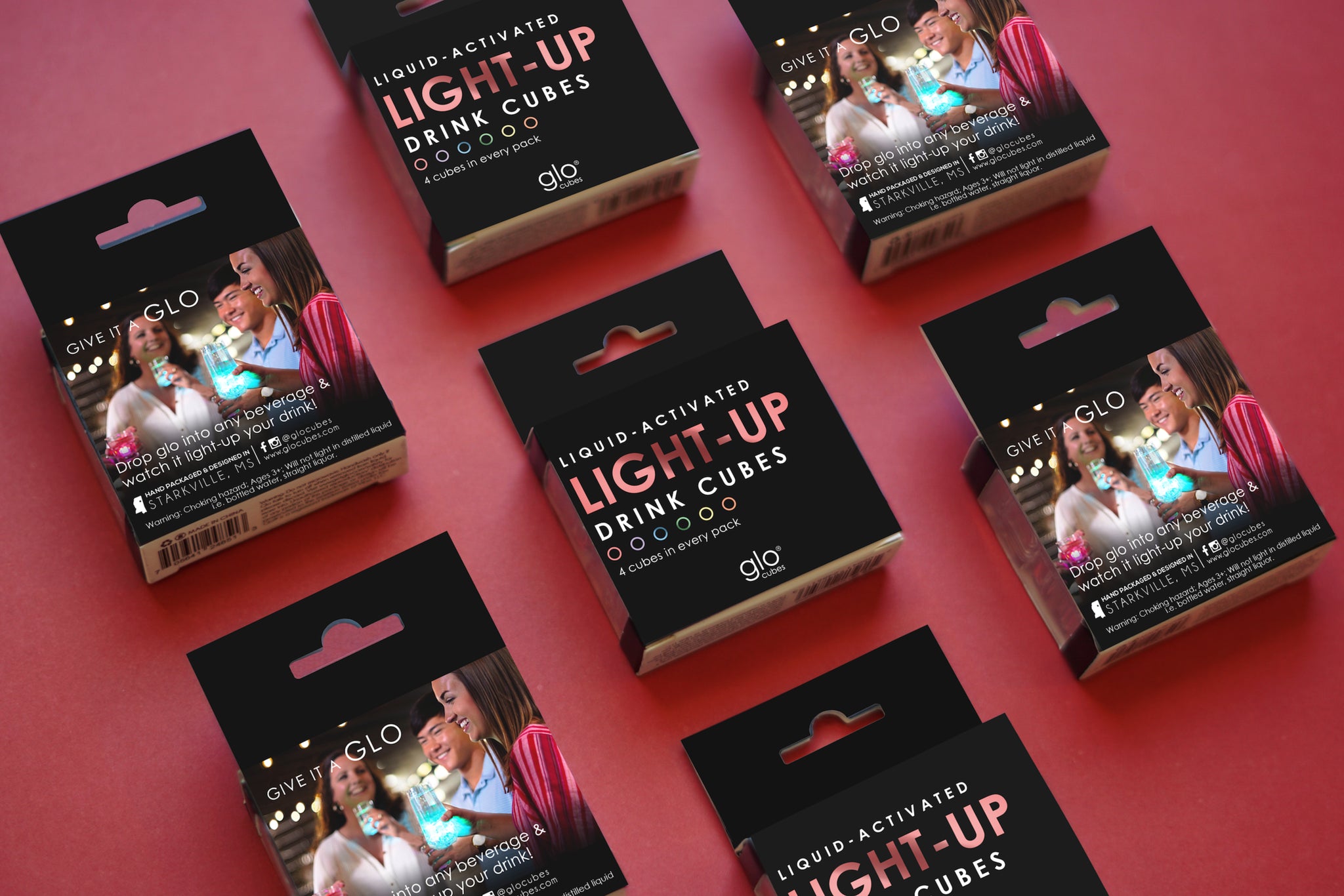 Cubes lumneux à cocktail Glo Pals