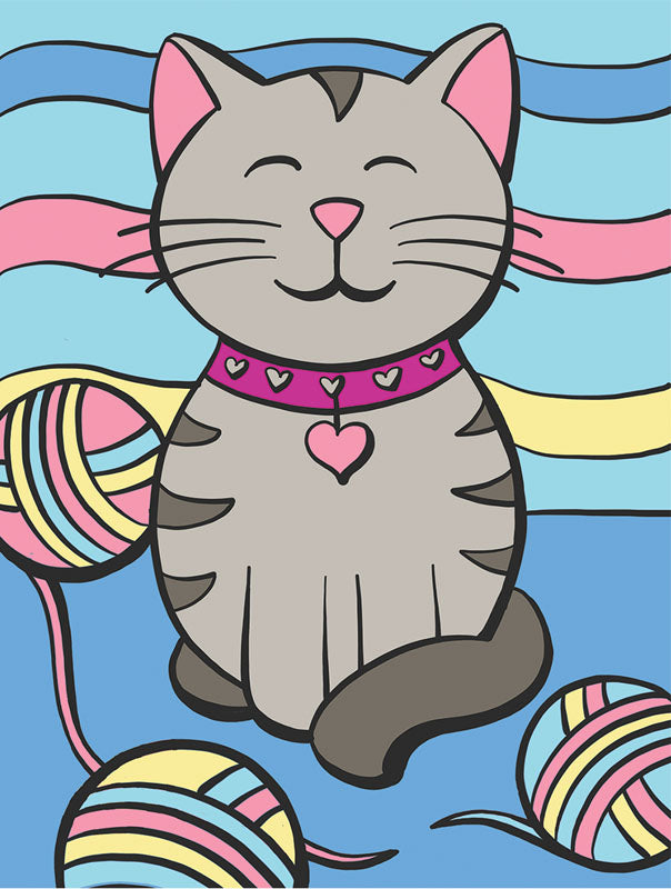 Ma première peinture à numéro chaton