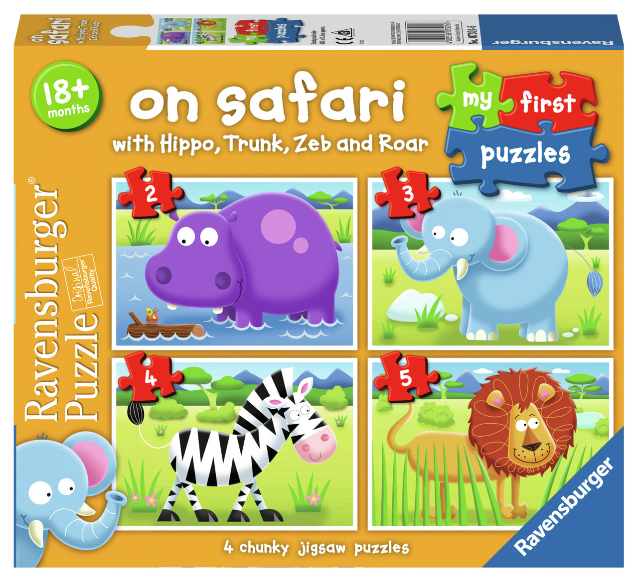 En safari, 4 Casse-têtes de 2,3,4,5 pièces