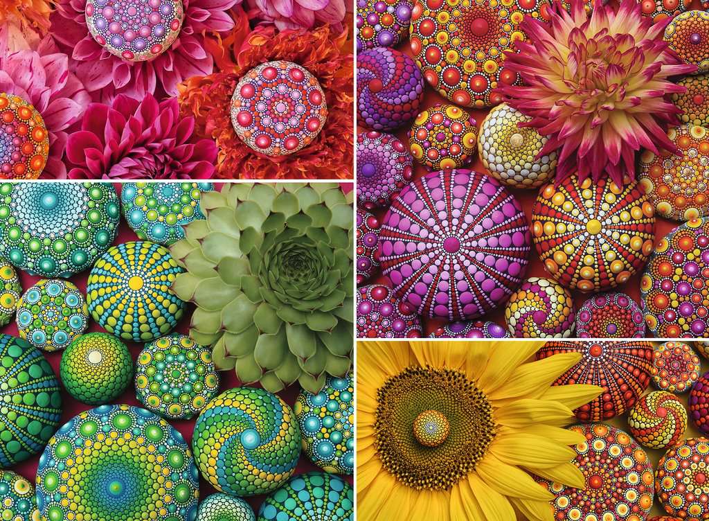 Fleurs de Mandala , Casse-tête de 500 pièces