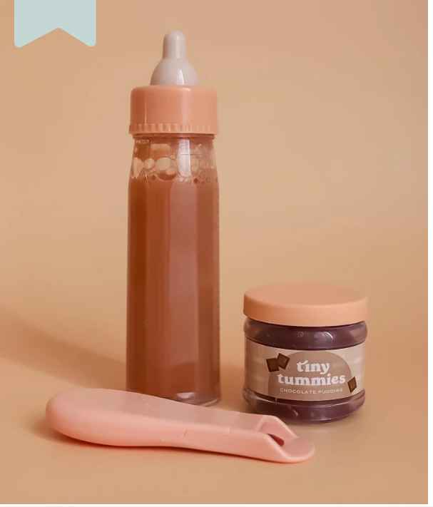 Ensemble de purée Tiny Tummies et biberon chocolat