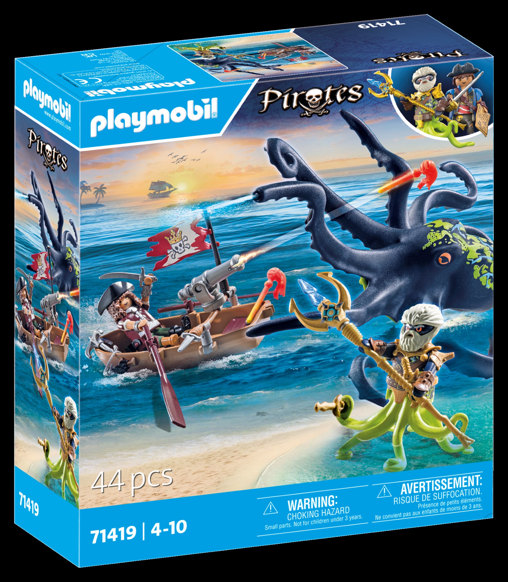 Pirate avec pieuvre géante